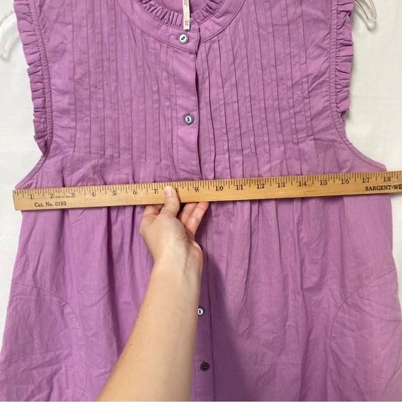 Free People Annie Sleeveless Button-down Tunic in Butterfly Bush (Purple) XS - Picture 8 of 10